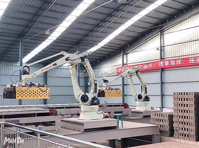Auto unloading/Programming /Palletizing/Strapping System