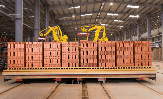 Automatic brick stacking system