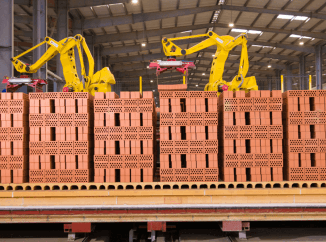 Automatic brick stacking system
