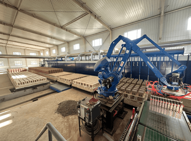 Automatic brick stacking system