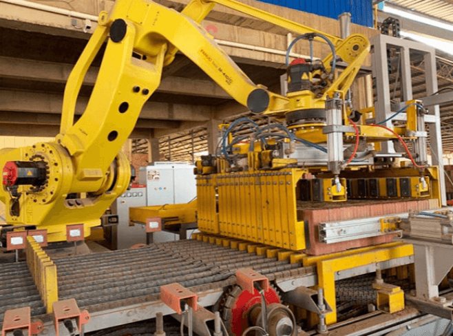 Fully automated brick strapping system