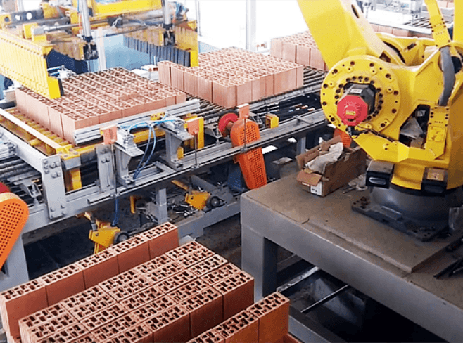 Fully automated brick strapping system