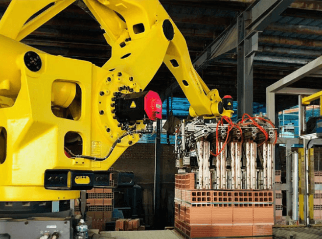Fully automated brick strapping system