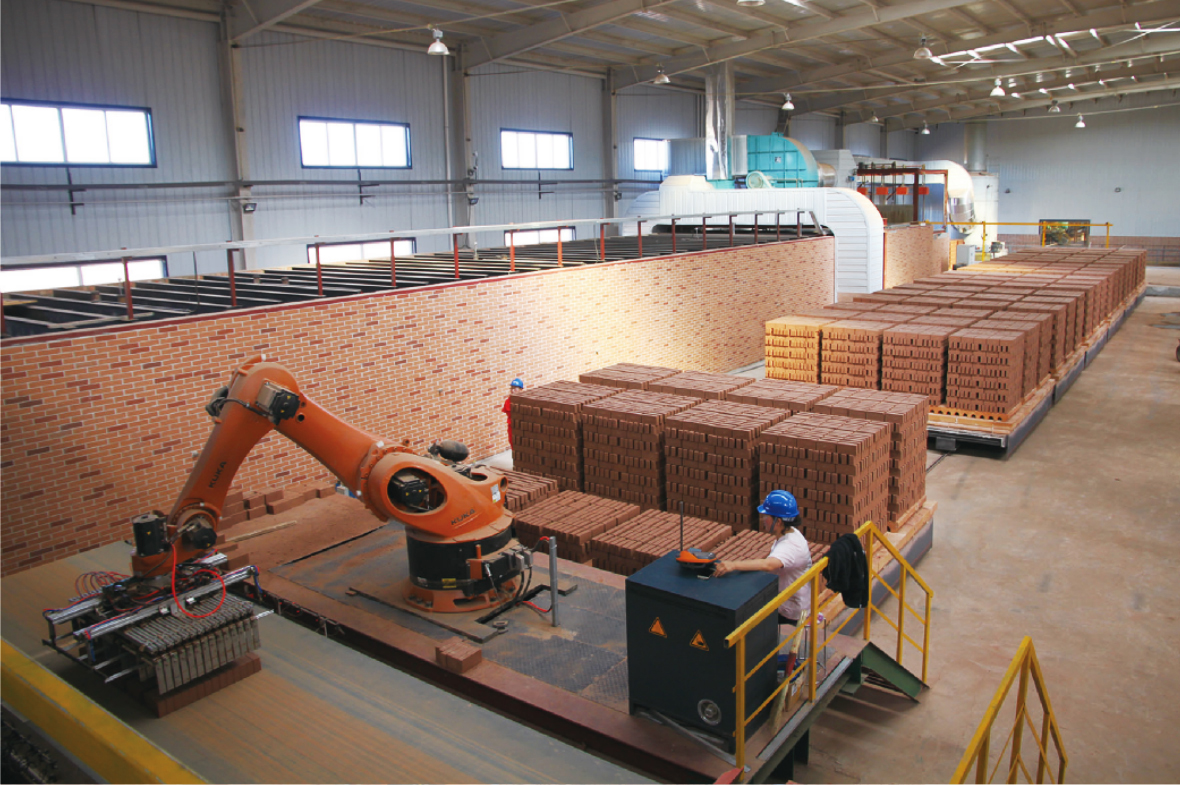 Automatic brick stacking system