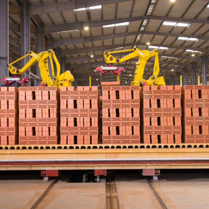 Automatic brick stacking system
